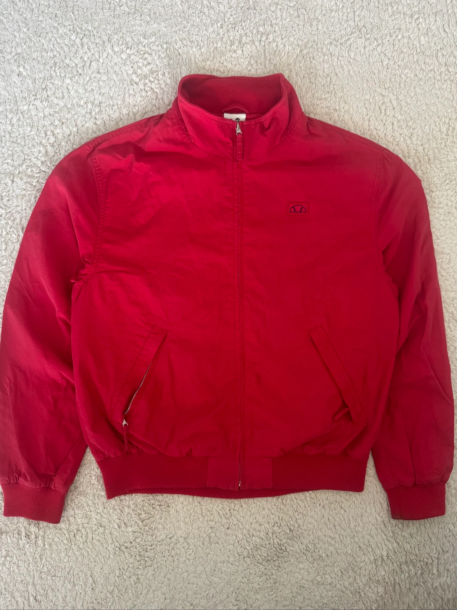 Ellesse Harrington Jas Rood Bomber Rits Katoenmix Vintage Casual XXL – photo 6